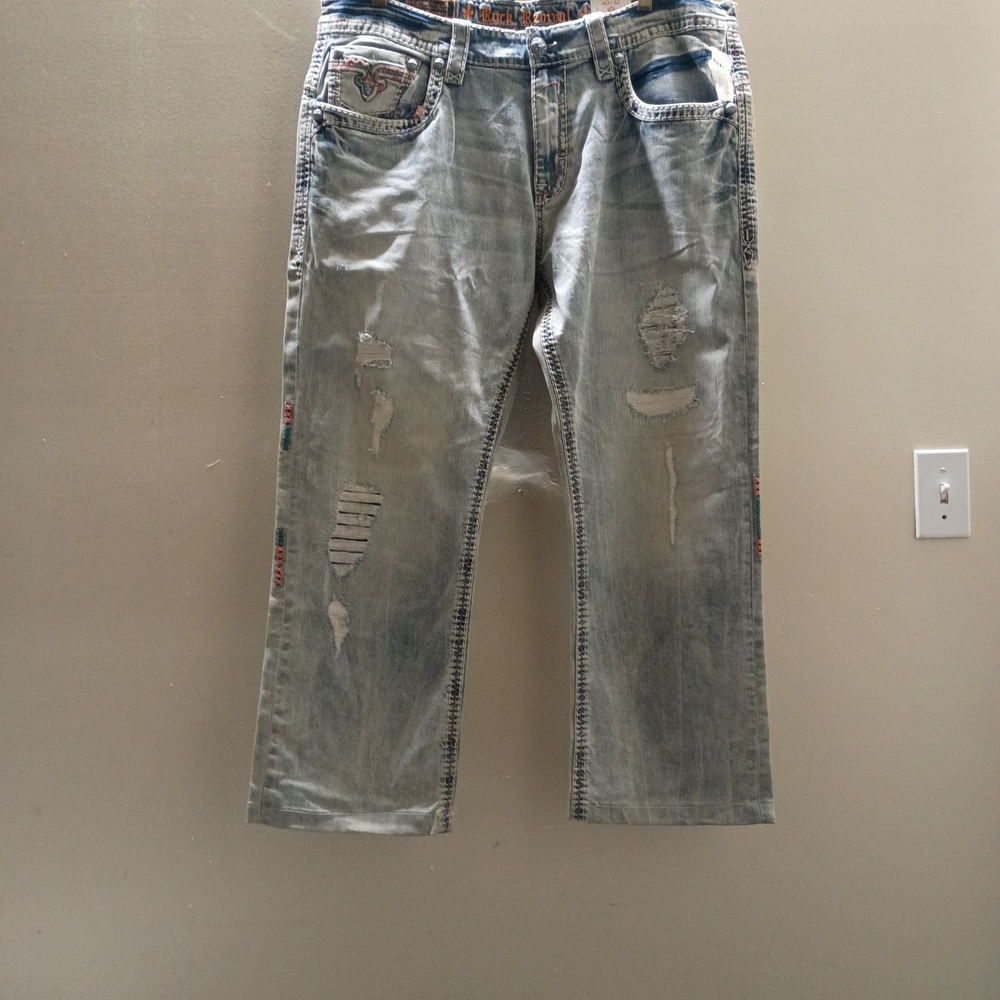 Rock Revival Light Blue Relaxed Men's Jeans